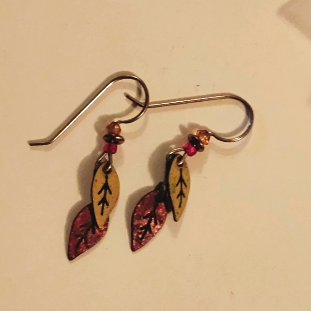 Handmade Leaf Earrings